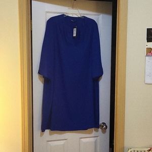 Brand New Dress, royal blue, 3/4 length sleeves,  Size 24 UK,